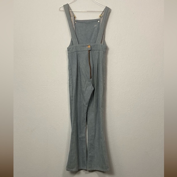 Lykke Wullf Womens Size S Anita Overalls Classic Denim Blue High Waist 70s Mod - Picture 10 of 16
